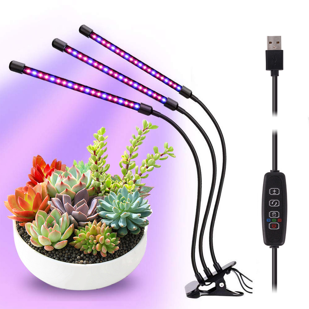 Led clip grow light-Three tubes