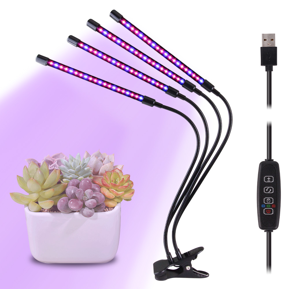 Led clip grow light-Four tubes